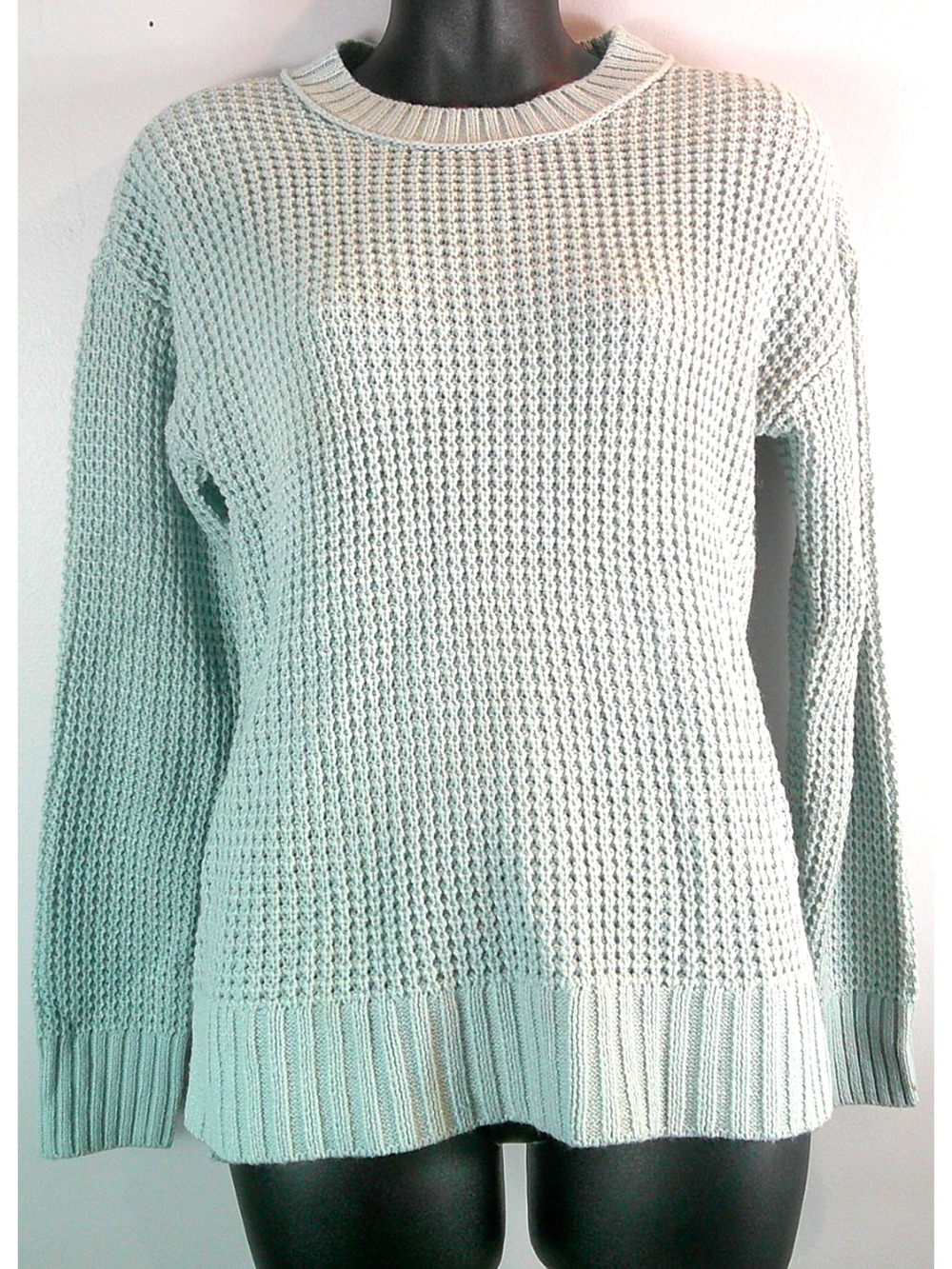 Sonoma Teal Blue Women's XS Woven Chunky Knit sweater
